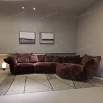 Artistic Sculptural Petal Modular Sofa with Adjustable Backrest & Luxury Chenille Upholstery